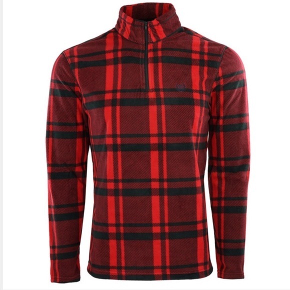 Chaps Other - Chaps Men's Fleece Flannel 1/4 Zip Jacket Sz M NWT
